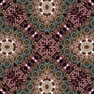 Kusursuz soyut desen. Karmaşık örgülü desen. Soyut kaleydoskop arkaplanı.