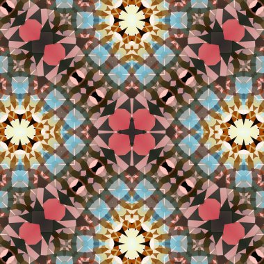 Kusursuz soyut desen. Karmaşık örgülü desen. Soyut kaleydoskop arkaplanı.