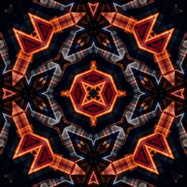 Kusursuz soyut desen. Karmaşık örgülü desen. Soyut kaleydoskop arkaplanı.