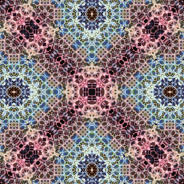 Kusursuz soyut desen. Karmaşık örgülü desen. Soyut kaleydoskop arkaplanı.