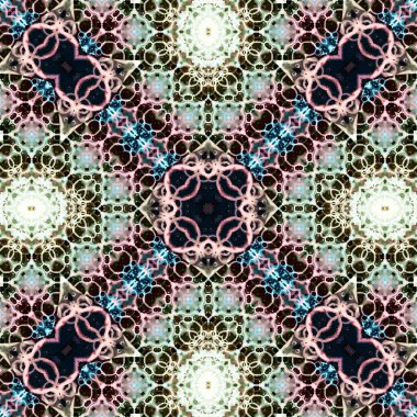 Kusursuz soyut desen. Karmaşık örgülü desen. Soyut kaleydoskop arkaplanı.