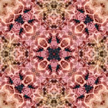 Kusursuz soyut desen. Karmaşık örgülü desen. Soyut kaleydoskop arkaplanı.