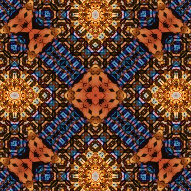 Kusursuz soyut desen. Karmaşık örgülü desen. Soyut kaleydoskop arkaplanı.