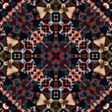 Kusursuz soyut desen. Karmaşık örgülü desen. Soyut kaleydoskop arkaplanı.