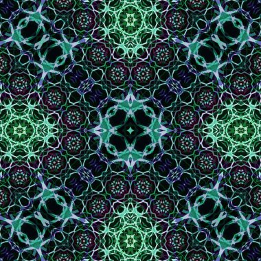 Kusursuz soyut desen. Karmaşık örgülü desen. Soyut kaleydoskop arkaplanı.
