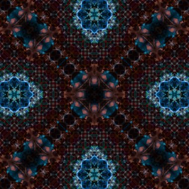 Kusursuz soyut desen. Karmaşık örgülü desen. Soyut kaleydoskop arkaplanı.