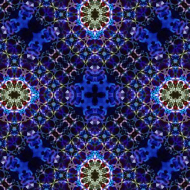 Kusursuz soyut desen. Karmaşık örgülü desen. Soyut kaleydoskop arkaplanı.