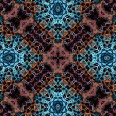 Kusursuz soyut desen. Karmaşık örgülü desen. Soyut kaleydoskop arkaplanı.
