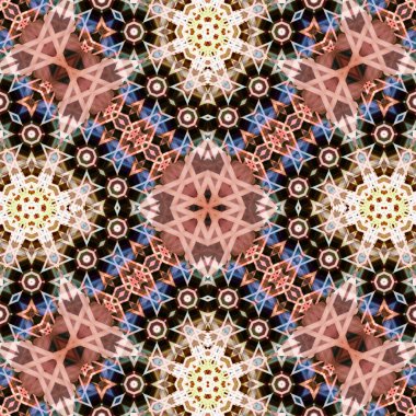 Kusursuz soyut desen. Karmaşık örgülü desen. Soyut kaleydoskop arkaplanı.