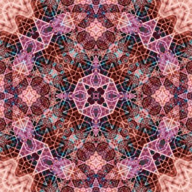 Kusursuz soyut desen. Karmaşık örgülü desen. Soyut kaleydoskop arkaplanı.