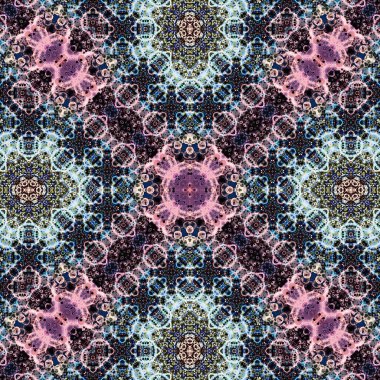 Kusursuz soyut desen. Karmaşık örgülü desen. Soyut kaleydoskop arkaplanı.