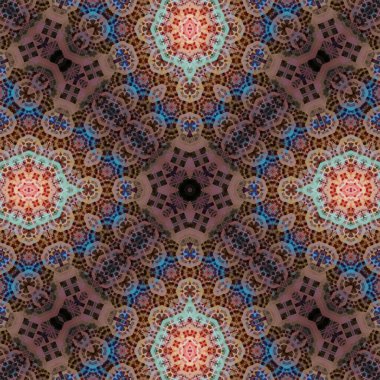 Kusursuz soyut desen. Karmaşık örgülü desen. Soyut kaleydoskop arkaplanı.