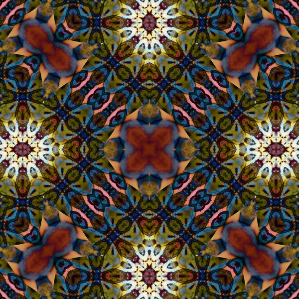 Kusursuz soyut desen. Karmaşık örgülü desen. Soyut kaleydoskop arkaplanı.