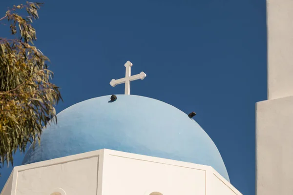 Typical Santorini Church Greece Cyclades — Stock Photo, Image