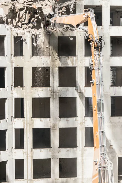 Lokasi Penghancuran Bangunan Tutup — Stok Foto