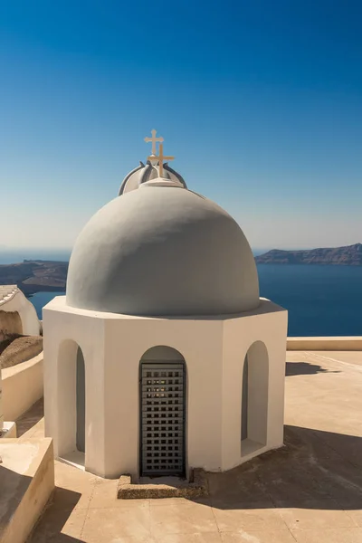 Typical Santorini Church Greece Cyclades — Stock Photo, Image