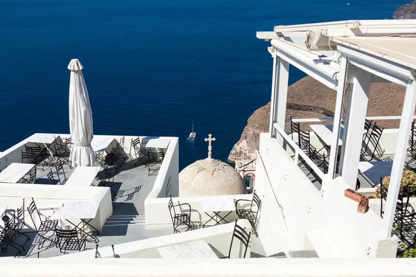 Blick auf die Santorini Caldera in Griechenland von der Küste aus — Stockfoto