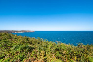 Cape Frehel ve deniz feneriyle Brittany 'deki GR34' e bin.