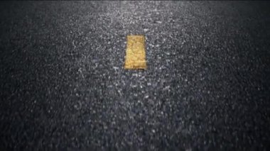 Araba gece yolda olacak. Ultra HD 4k ilmekledi animasyon.