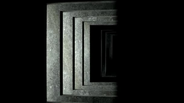 Tunnel Concrete Slabs Looped Animation Ultra — Stock Video