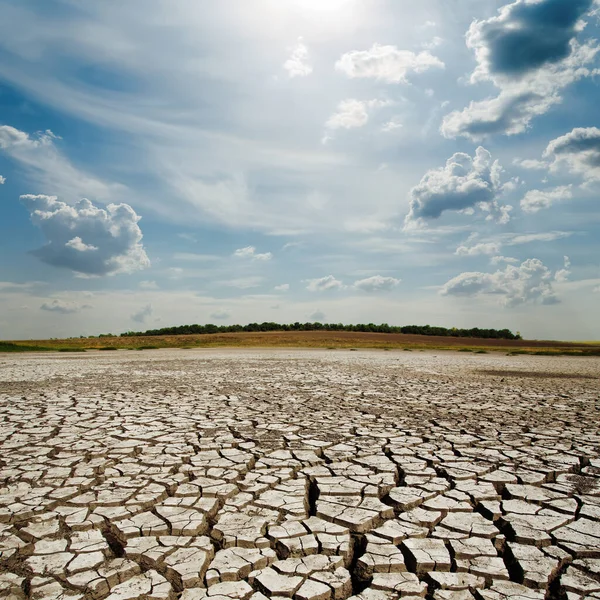 Dramatic Clouds Sun Drought Earth — Stock Photo, Image