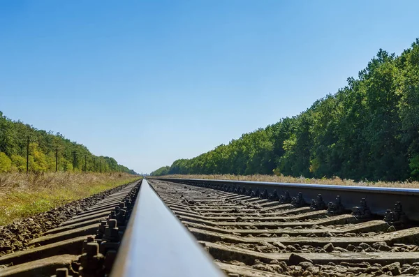 Railroad Closeup Horizon — Stock Photo, Image