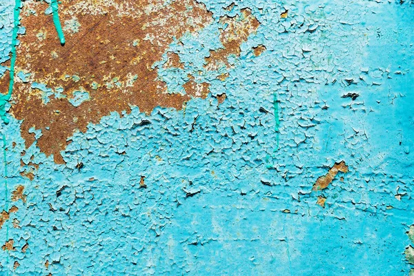추상적 파란색 페인트 원문의 갈라진 — 스톡 사진