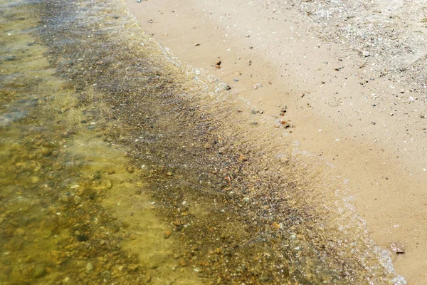 Край Воды Морском Пляже — стоковое фото