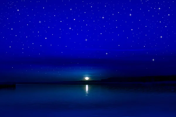 Abstract Night Sky Stars Moon — Stock Photo, Image