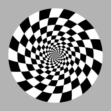 Geometrik optik illüzyon. beyaz ve siyah daire deseni
