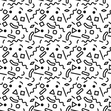 Memphis stilinde soyut desen oluşturur