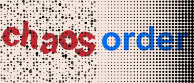 Kaostan düzen kavramına. Yarı ton noktalar tasarımı