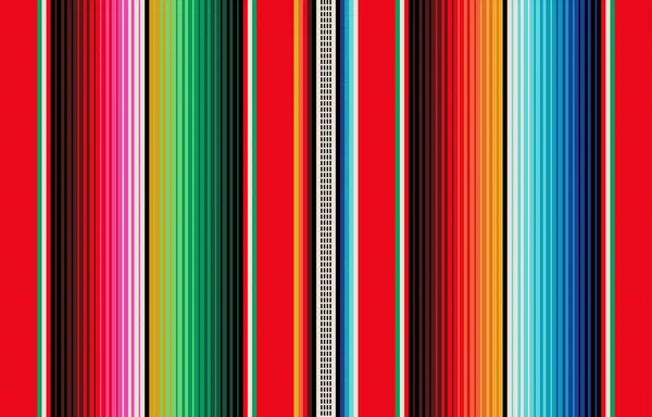 Battaniye çizgileri kusursuz vektör deseni. Cinco de Mayo 'nun parti dekorasyonu ya da renkli çizgili Meksika kumaşı deseni. Serap tasarımı