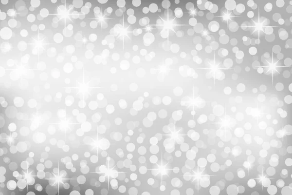 Monochrome Abstract Background Winter Theme Circles Stars — Stock Vector