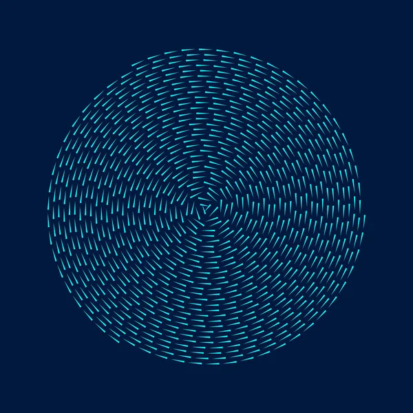 Blå Abstrakta Linjer Bakgrund Spiralhavsdesign Med Trianglar — Stock vektor