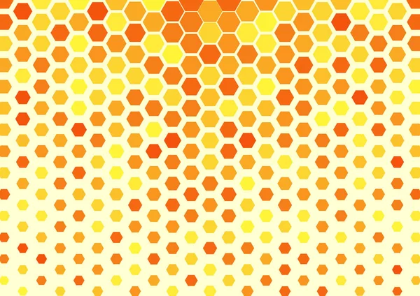 Fundo Abstrato Hexagonal Como Favo Mel Dourado —  Vetores de Stock