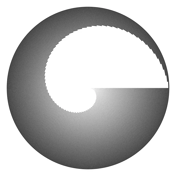 Cadre Demi Ton Cercle Point Abstrait Logo Emblème Élément Conception — Image vectorielle