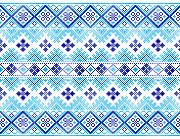 Вышитое старое ручное сшивание этнической Украины. Украинское полотенце с орнаментом. Рушникский стиль в векторе