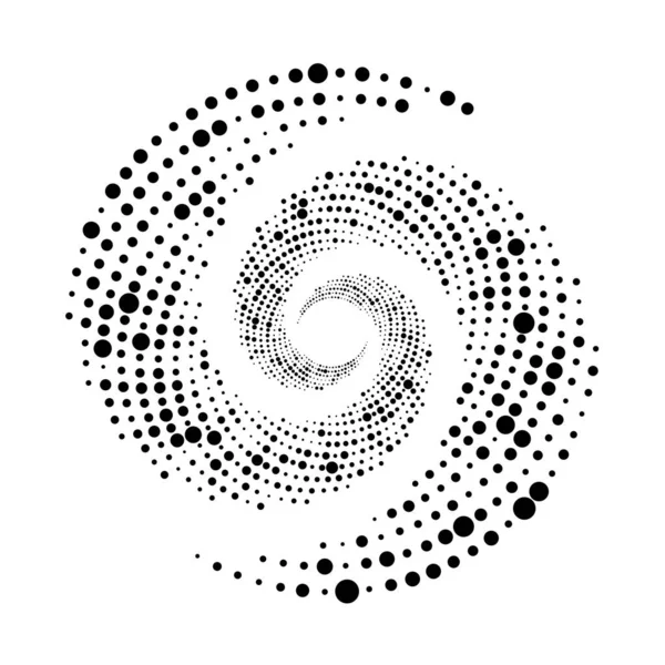 Cercle Points Toile Fond Formes Demi Teintes Emblème Abstrait Logo — Image vectorielle