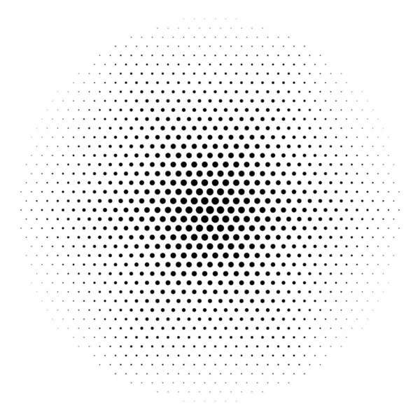 Hexagon Met Halve Toon Stippen Monochroom Gestippelde Abstracte Achtergrond — Stockvector