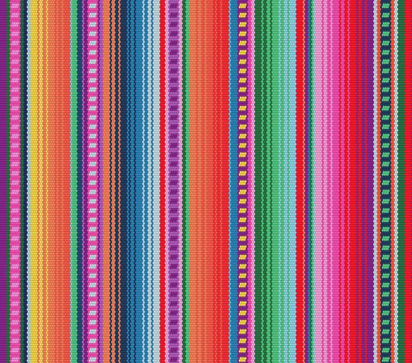 Battaniye çizgileri kusursuz vektör deseni. Cinco de Mayo 'nun parti dekorasyonu ya da renkli çizgili Meksika kumaşı deseni. Serap tasarımı