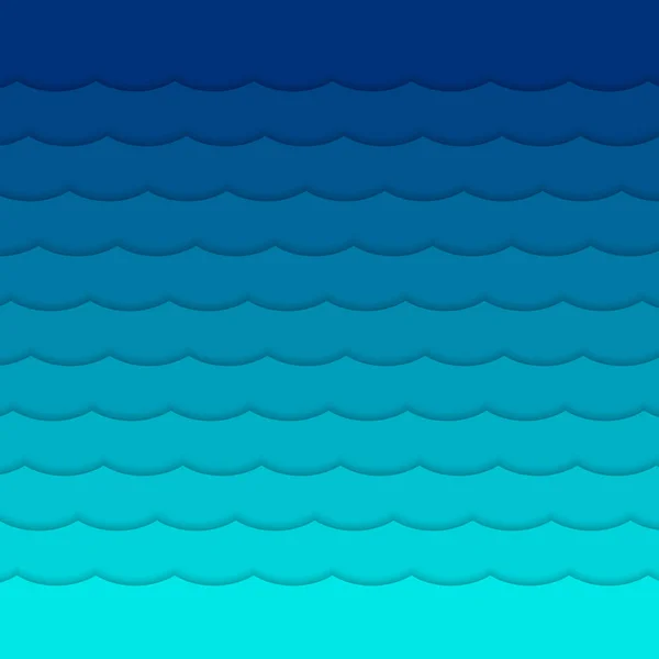 Fondo Azul Abstracto Como Olas Mar — Vector de stock