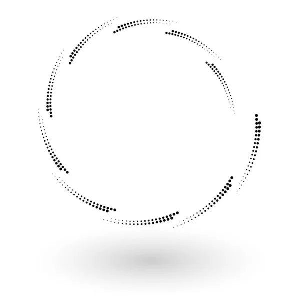 Abstrakter Punktierter Vektorhintergrund Halbtoneffekt Spiralgepunkteter Hintergrund Oder Symbol — Stockvektor