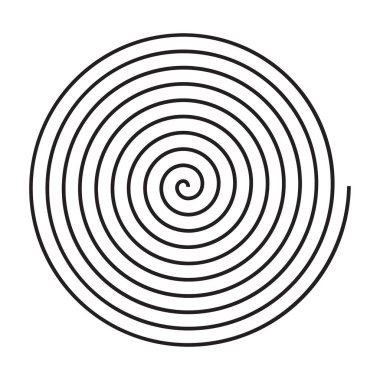 Siyah ve beyaz renklerde girdap, simge ya da logo