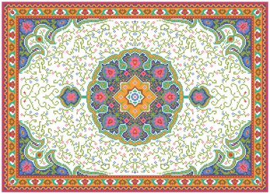 İşlemeli eski el yapımı çapraz dikişli etnik Ukrayna deseni. Süslü Ukrayna havlusu. Vektör olarak Rushnyk biçimi