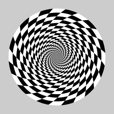 Geometrik optik illüzyon. beyaz ve siyah daire deseni