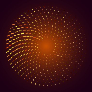 Turuncu güneş soyut arkaplan, yarım ton turuncu dalgalar daire şeklinde..