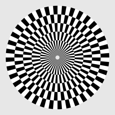 Çemberli siyah beyaz göz yanılsaması