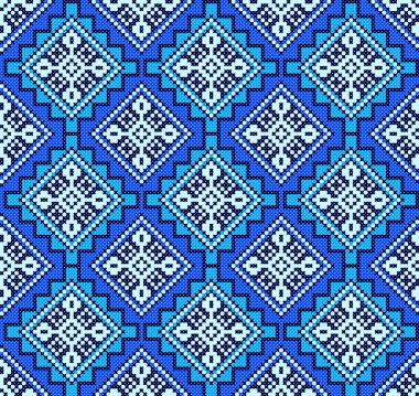 İşlemeli eski el yapımı çapraz dikişli etnik Ukrayna deseni. Süslü Ukrayna havlusu. Vektör olarak Rushnyk biçimi