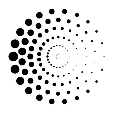 Soyut noktalı vektör arkaplanı. Yarı ton etkisi. Noktalı arkaplan veya simge çizgileri.